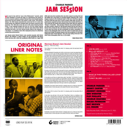Charlie Parker - Jam Session [180-Gram Blue ] Vinyl Record
