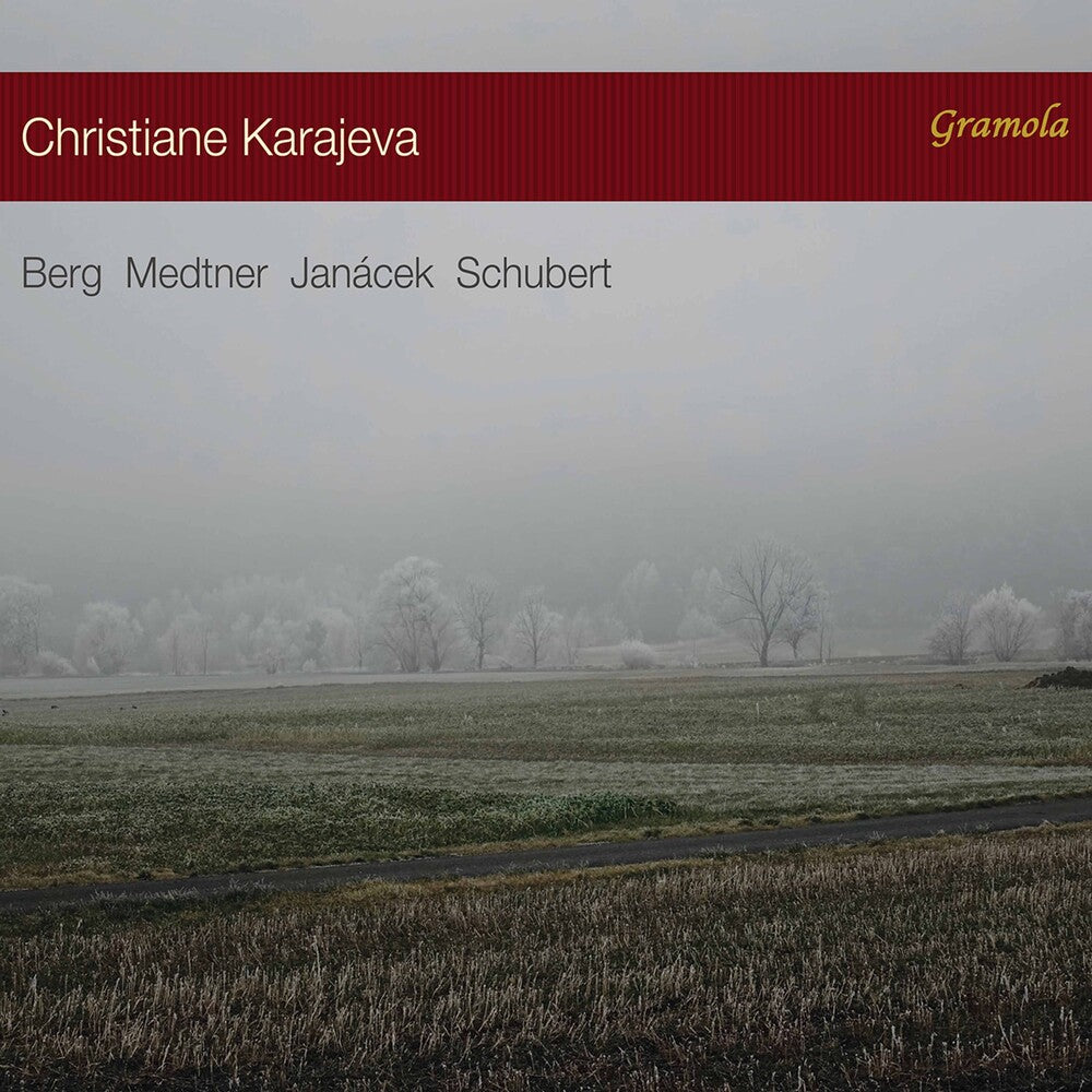the album cover for Berg / Karajeva - Christiane Karajeva Plays