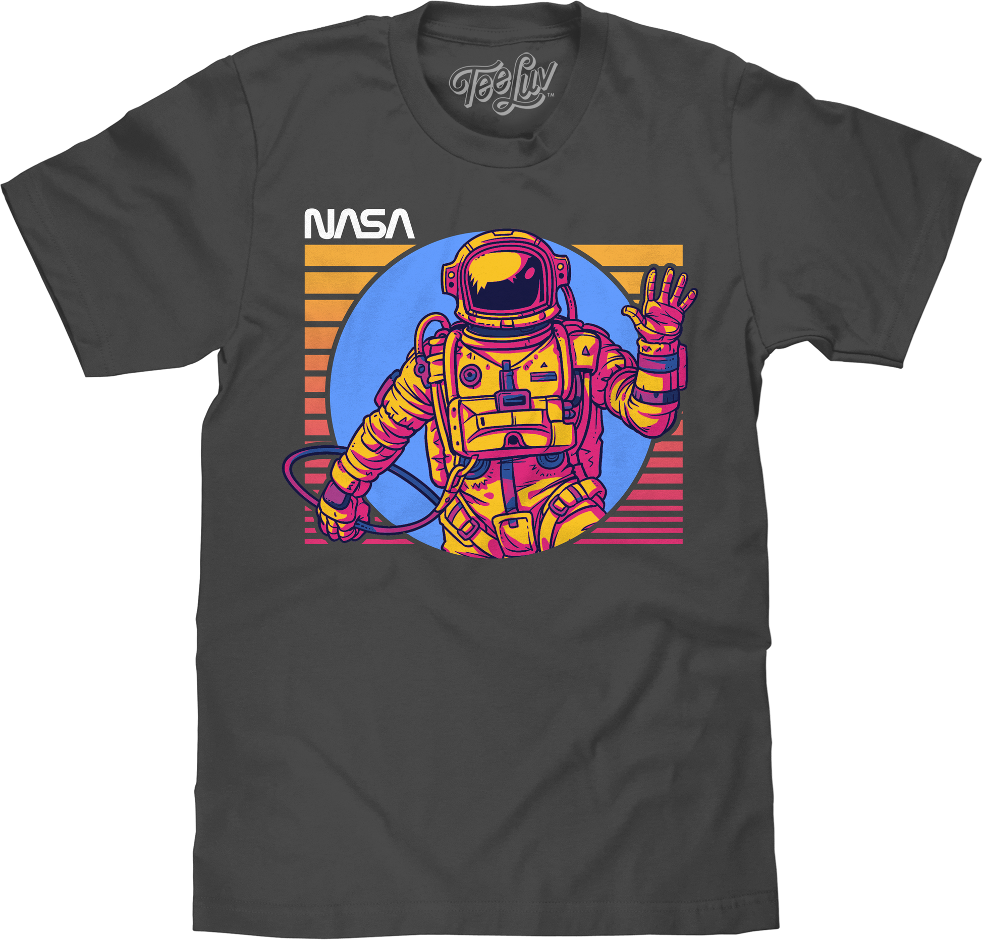 NASA Astronaut Mens T Shirt Officially Licensed Charcoal