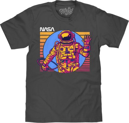NASA Astronaut Mens T Shirt Officially Licensed Charcoal