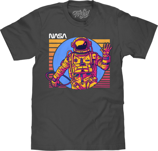 NASA Astronaut Mens T Shirt Officially Licensed Charcoal