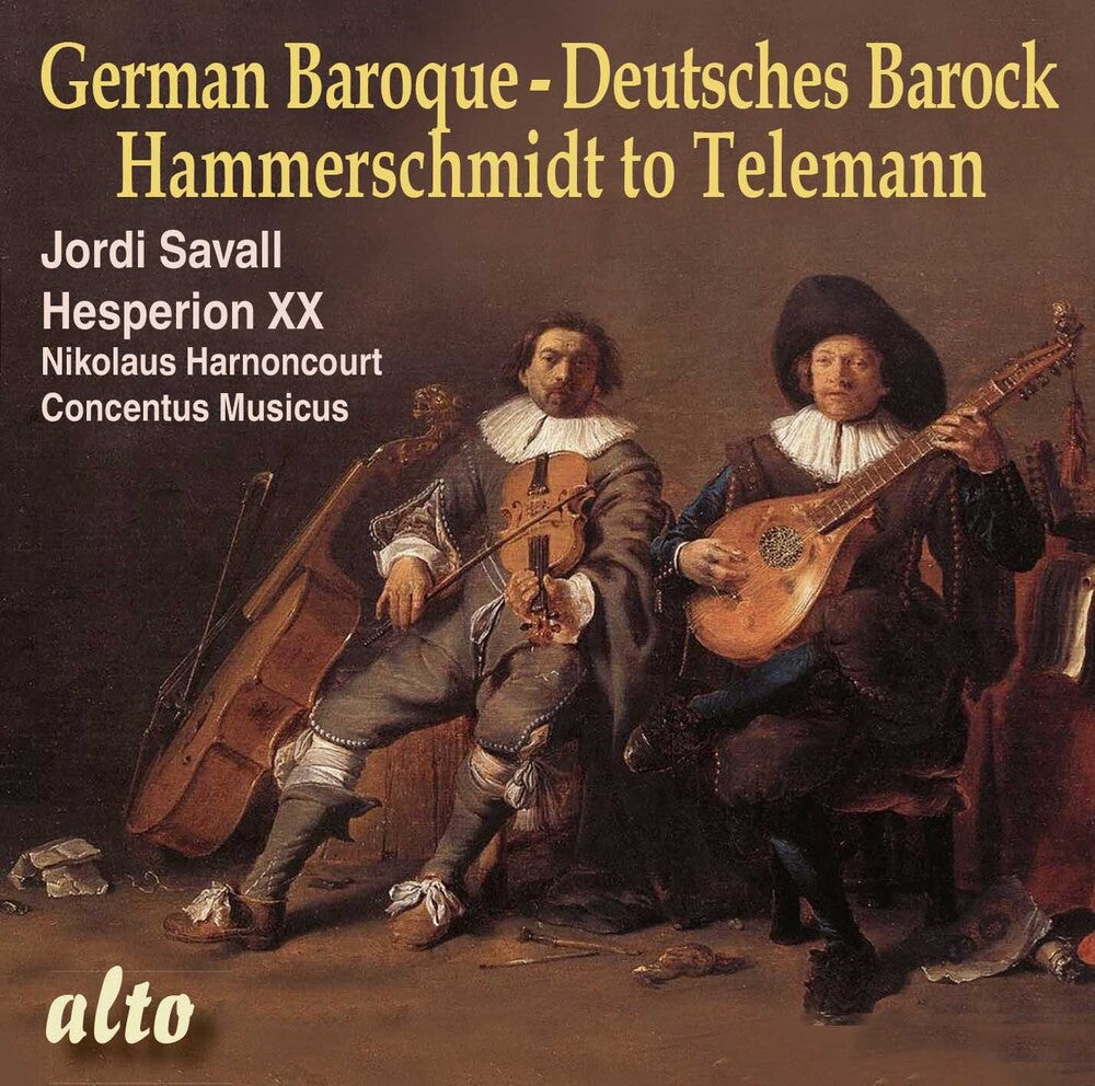 the album cover for Jordi Savall / Hesperion Xx / Harnoncourt,Nikolaus - German Baroque: From Hammerschmidt to Telemann