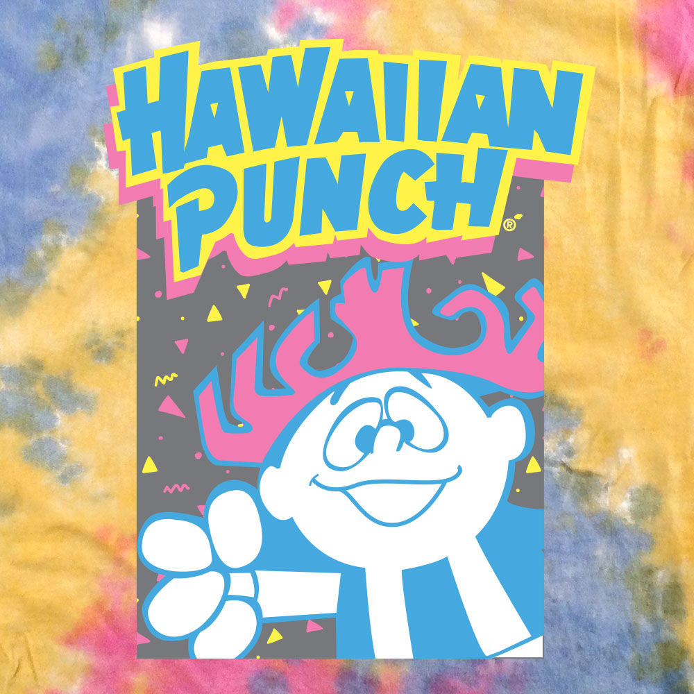 Retro Hawaiian Punch Tie Dye Mens T Shirt Officially Licensed Sherbert Tie Dye