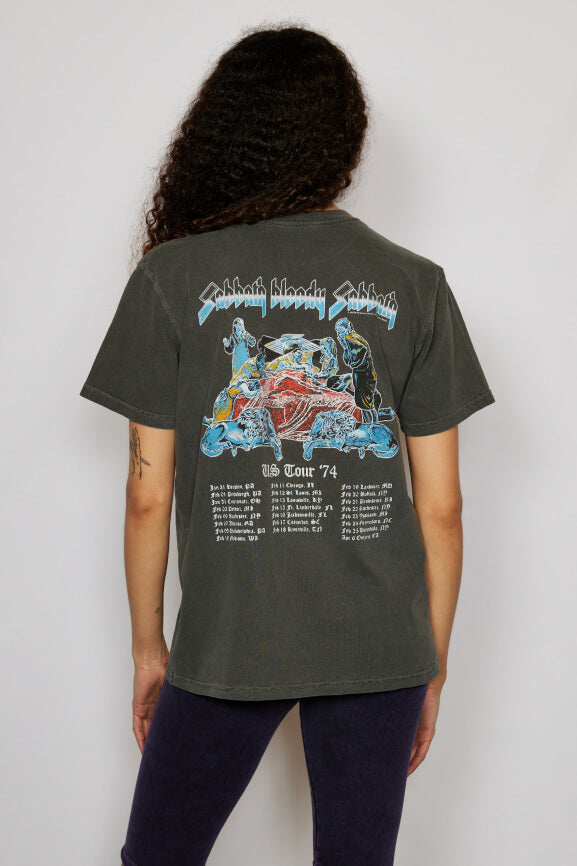 Black Sabbath US Tour of 1974 Tee Vintage Black