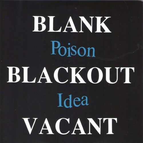 Poison Idea - Blank Blackout Vacant Vinyl Record
