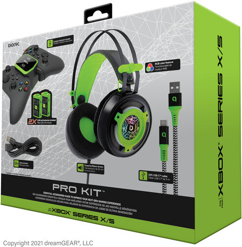 Bionik Bnk-9084 Xbsx Pro Kit 5 Essential Acc Bk/gn - Bionik Bnk-9084 Xbsx Pro Kit 5 Essential Acc Bk/gn - Game Accessories