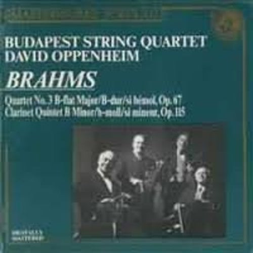 the album cover for Brahms / Schneider / Budapest String Quartet - String Quartet No 3