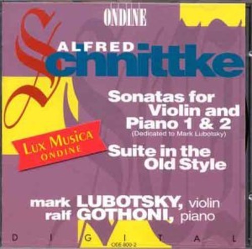 the album cover for A. SCHNITTKE - Son VN 1/2/Ste in the Old Sty