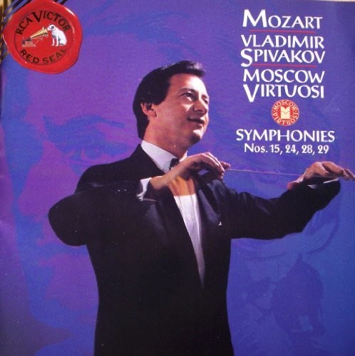 the album cover for Mozart / Moscow Virtuosi Cham Orch - Syms Nos 15 & 24