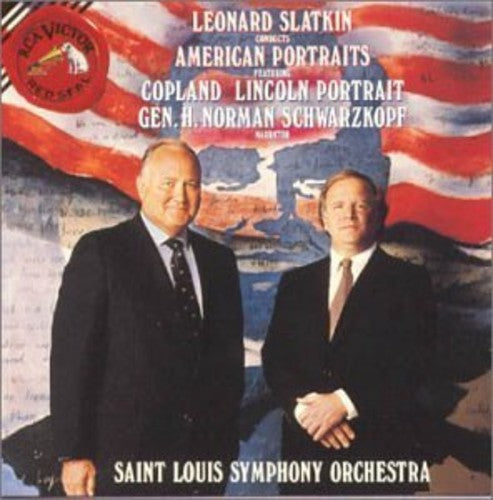 the album cover for Copland / St Louis Sym Orch / Slatkin - Leonard Slatkin Conducts
