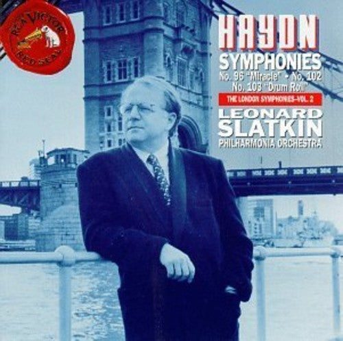 the album cover for Haydn / Slatkin / Philharmonia Orch - London Syms 2