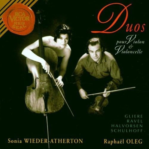 the album cover for Gliere / Oleg / Wieder-Aperton - Duos for Violin & Cello