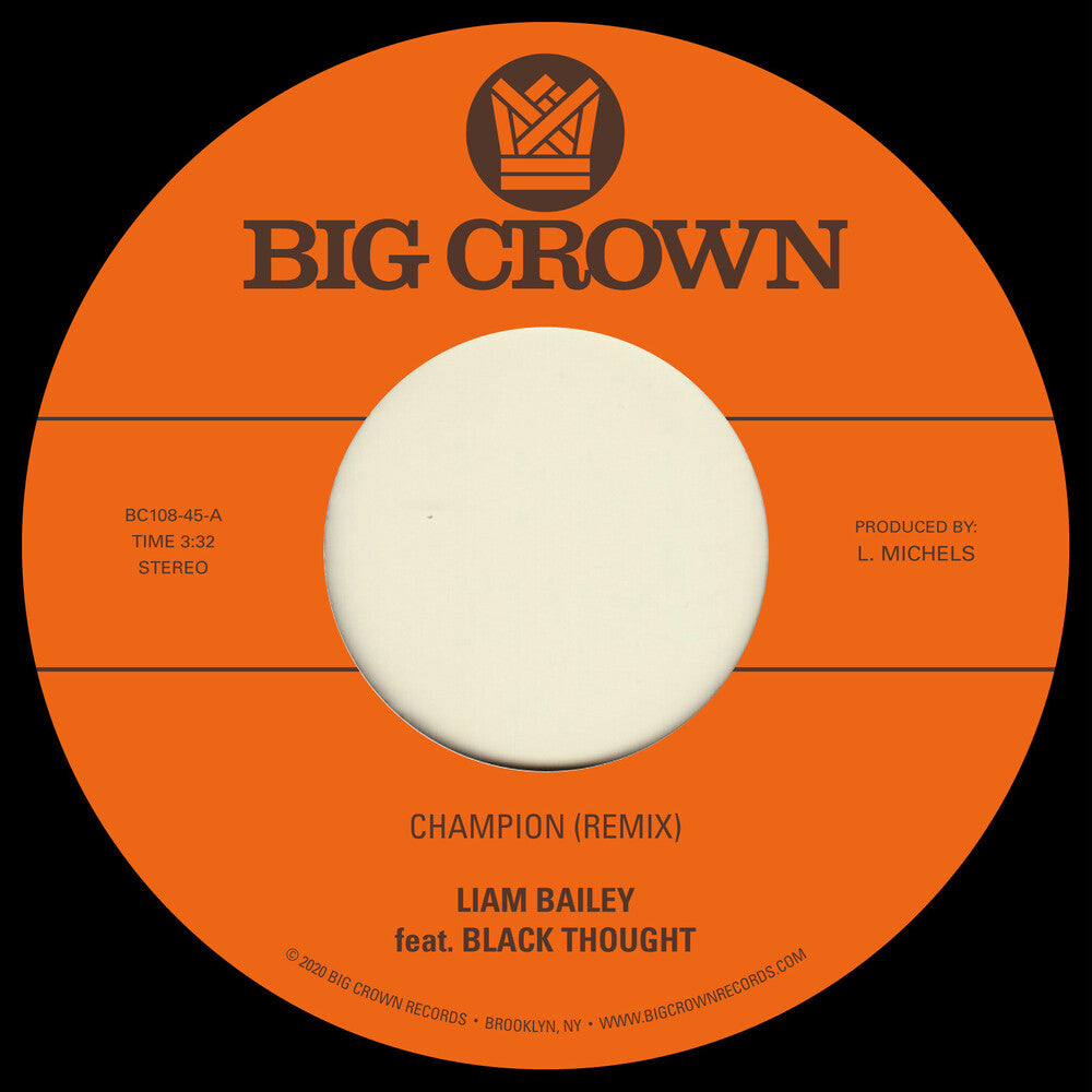 the album cover for Liam Bailey - Champion (Remix) / Ugly Truth (Remix)
