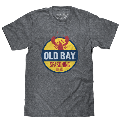 Old Bay Seasoning Lobster Logo T-Shirt - Gray