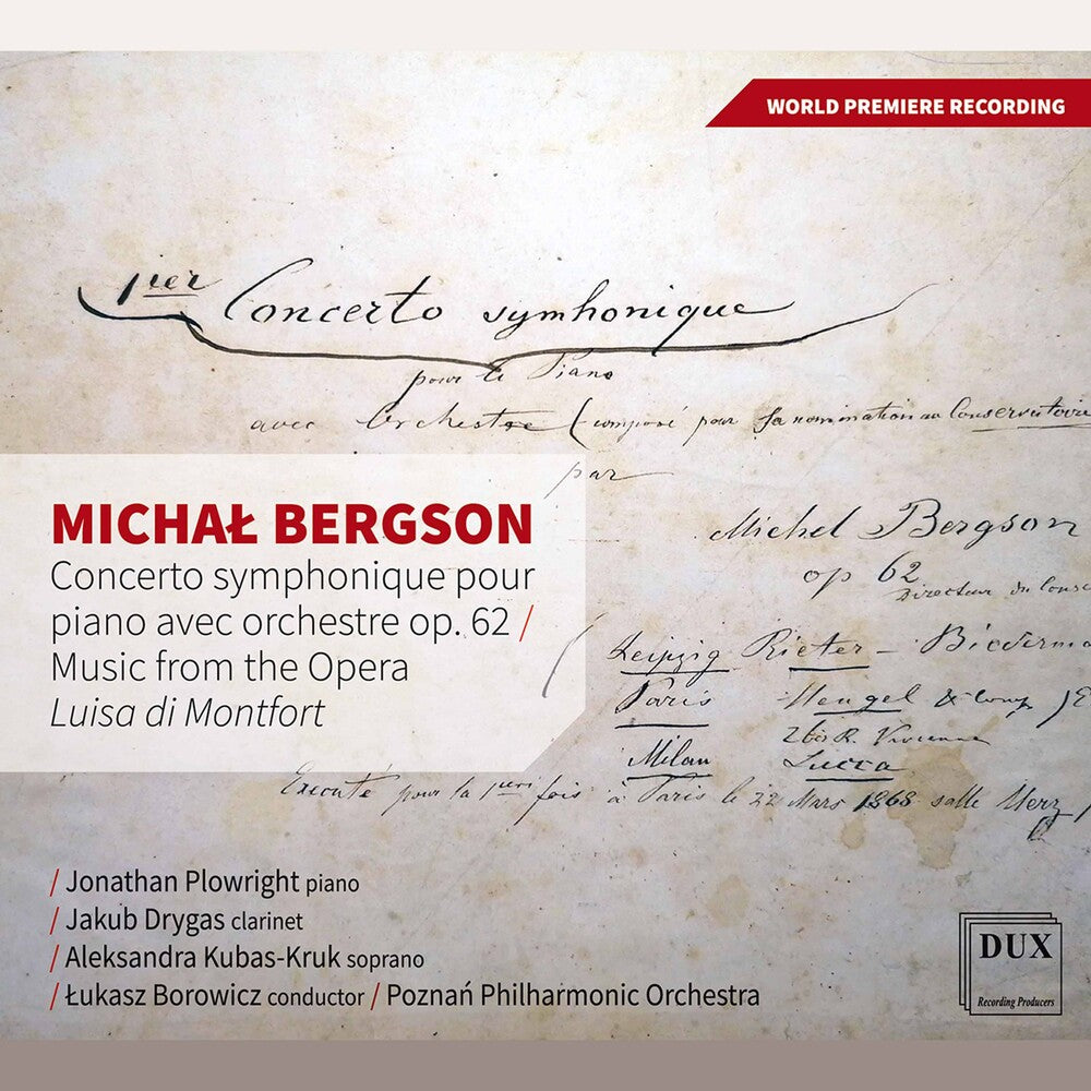 the album cover for Bergson / Plowright / Borowicz - Concerto Symphonique