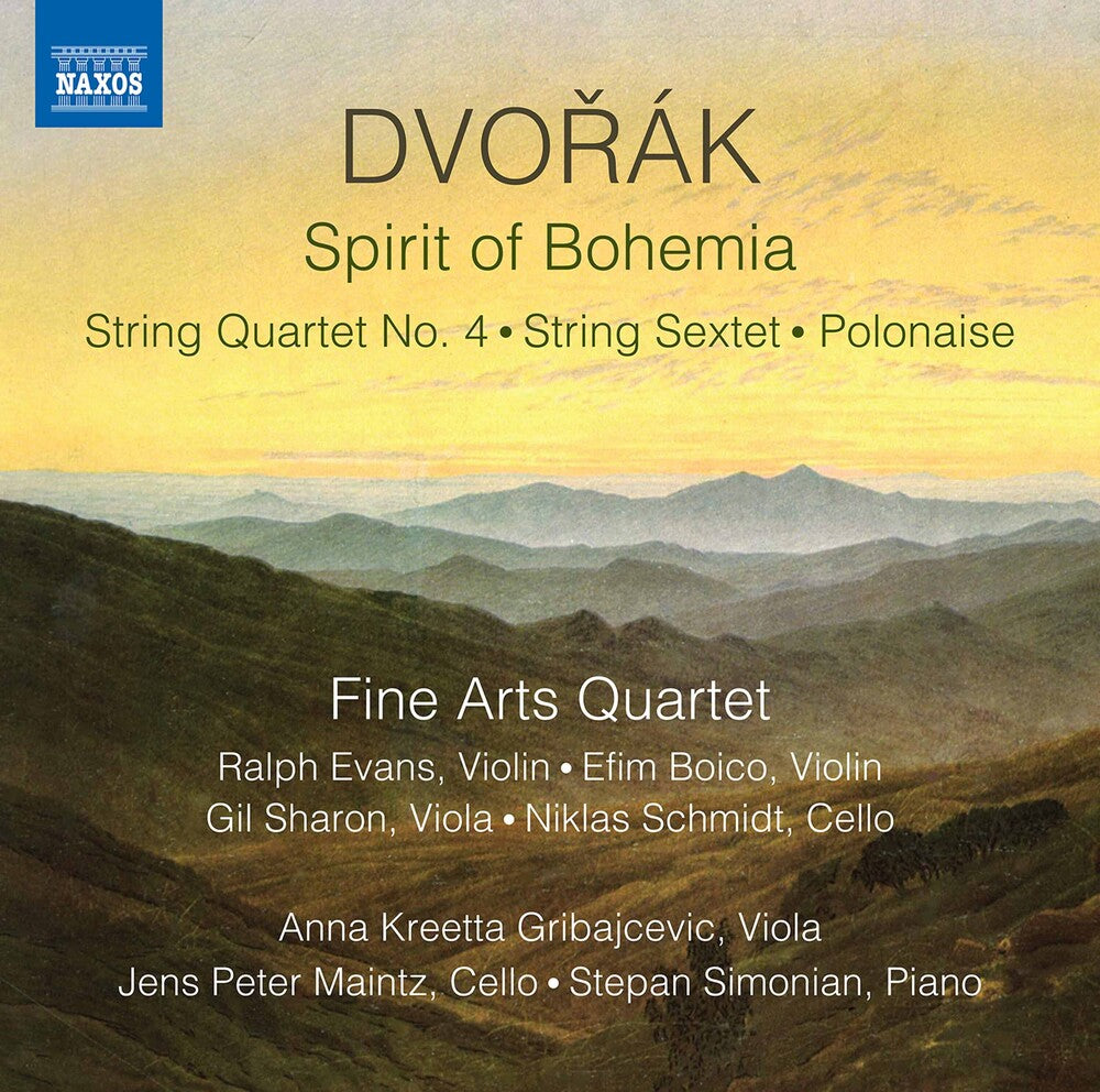 the album cover for Dvorak / Fine Arts Quartet / Simonian - Spirit of Bohemia