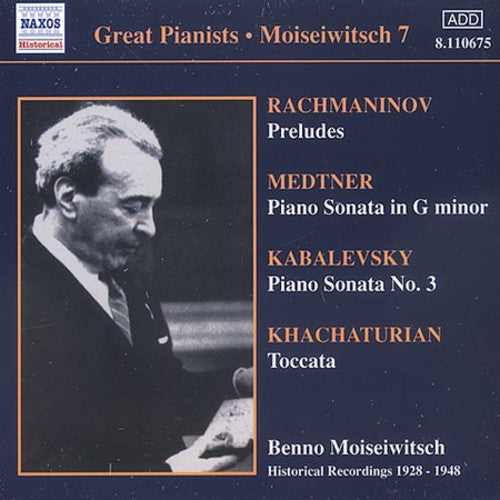 Moiseiwitsch - Great Pianists: Benno Moiseiwitsch Compl Recordg 7 - Music CD