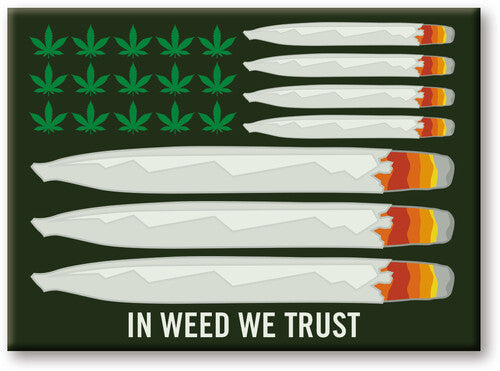 Weed In Weed We Trust 2.5 X 3.5 Flat Magnet - Weed In Weed We Trust 2.5 X 3.5 Flat Magnet - Special Products