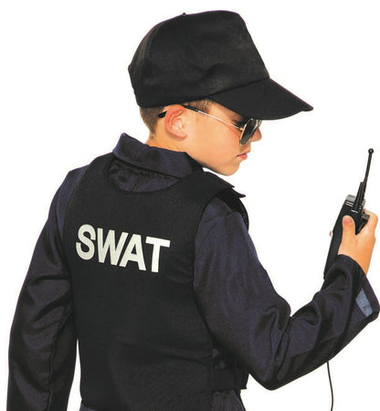 Police Swat Navy Blue Jumpsuit Costume Large 12-14