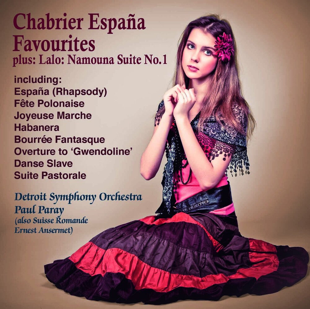 the album cover for Detroit Symphony Orchestra / Paul Paray - Espana ! Chabrier Favourites +Lalo : Namouna Suite No.1