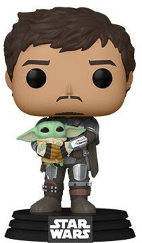 Pop Star Wars - Pop Star Wars Mandalorian Mando Holding Child - Collectibles