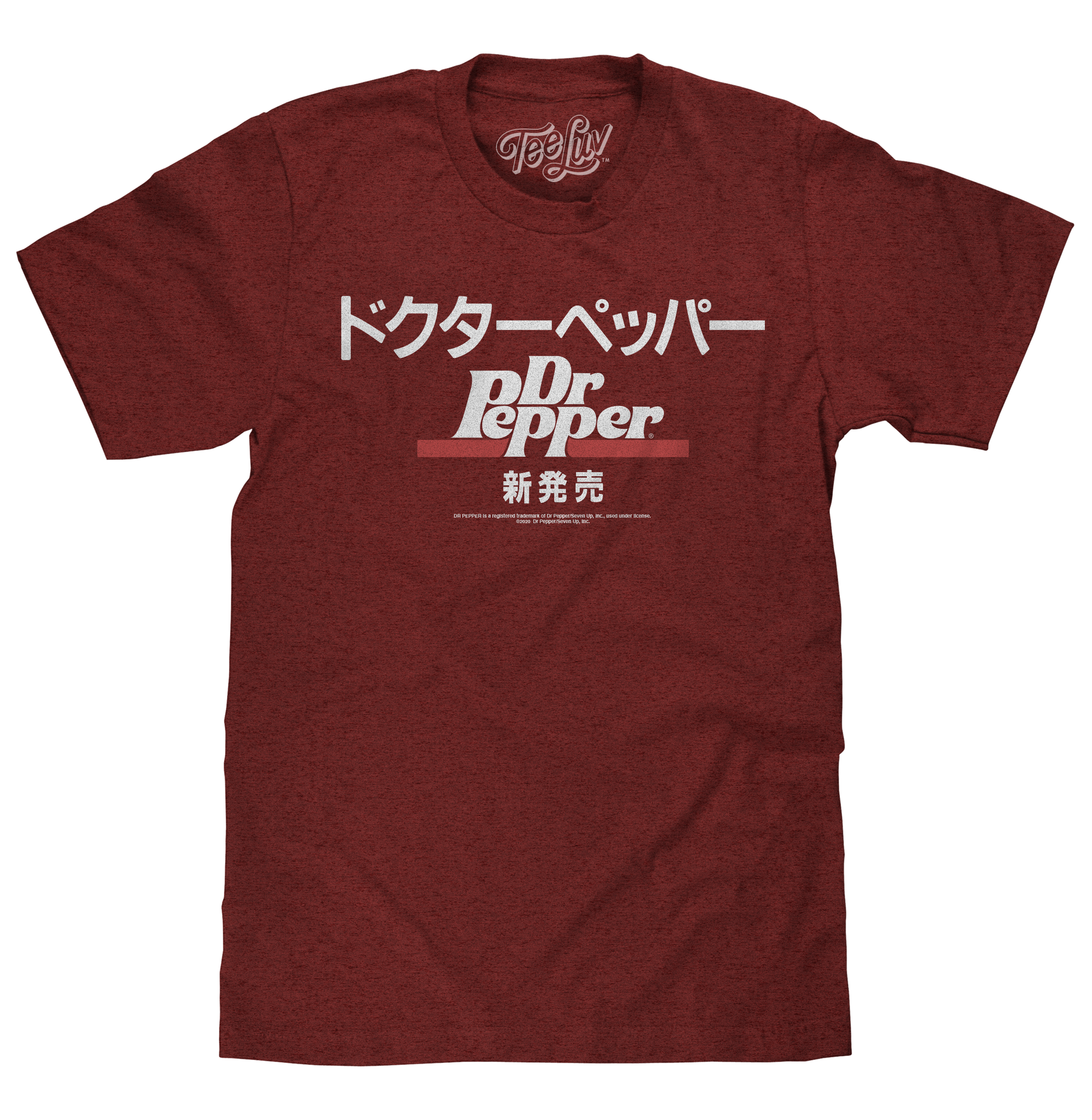 Dr Pepper Japanese Kanji Mens T Shirt Officially Licensed Crimson Red