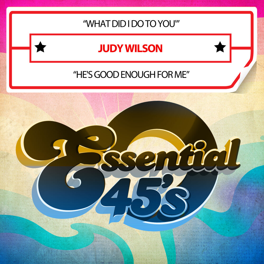 the album cover for Judy Wilson - What Did I Do To You / He's Good Enough For Me