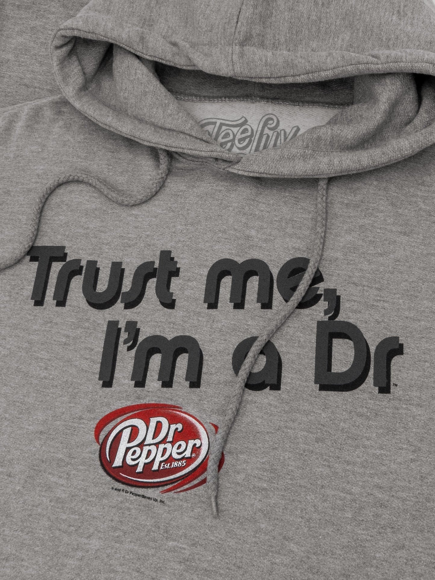 Dr Pepper Trust Me I'm a Dr Hooded Sweatshirt Hoodie Officially Licensed - Oxford Gray
