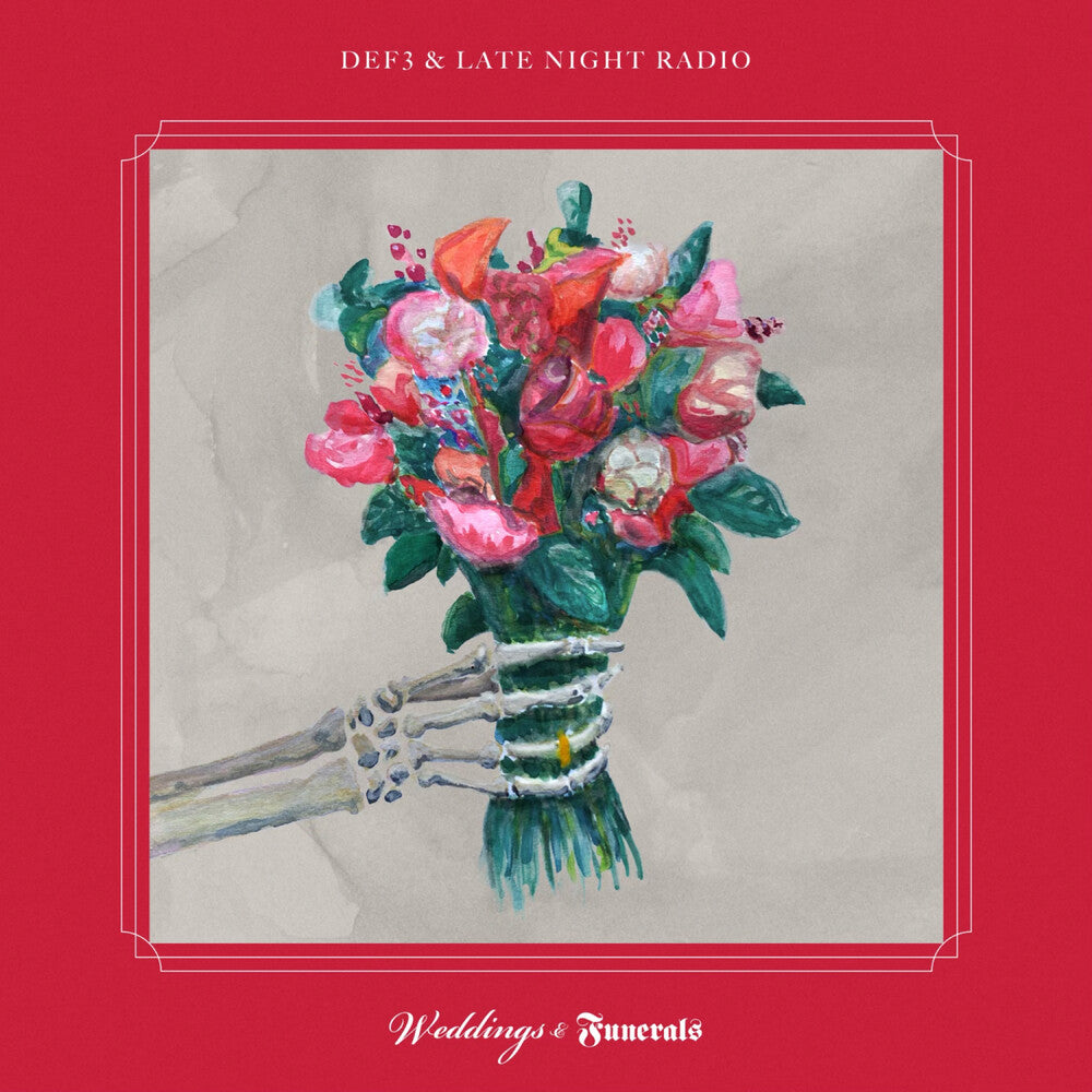 the album cover for Def3 & Late Night Radio - Weddings & Funerals