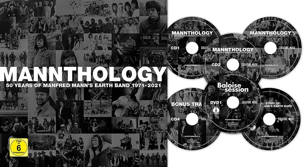 the album cover for Manfred Mann's Earth Band - Mannthology (Deluxe Hard Back Book +Dvd) (W/Book)