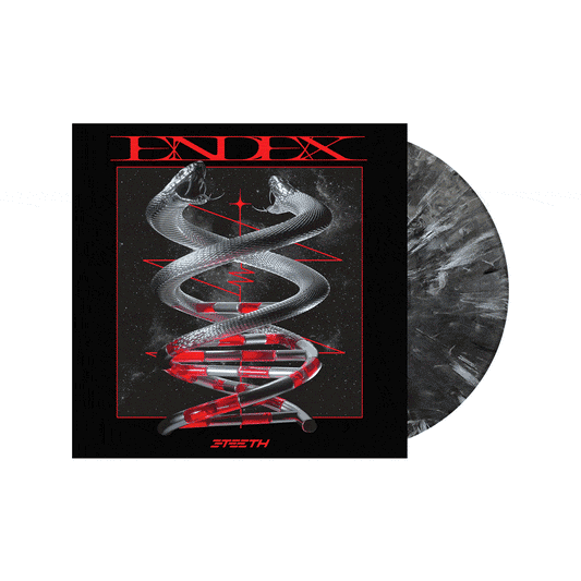 3TEETH ‘Endex’ LP + Exclusive 12"X12" Lenticular Insert (Limited Edition – Black & White Marble Vinyl) Vinyl Record