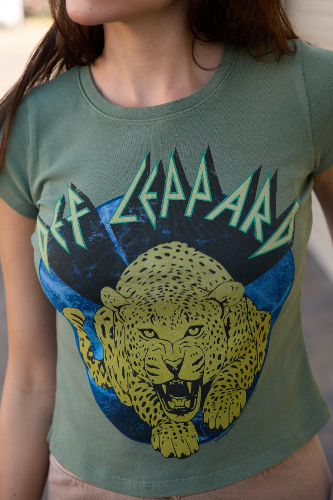 Def Leppard Love Bites Womens Baby Tee Shirt Officially Licensed