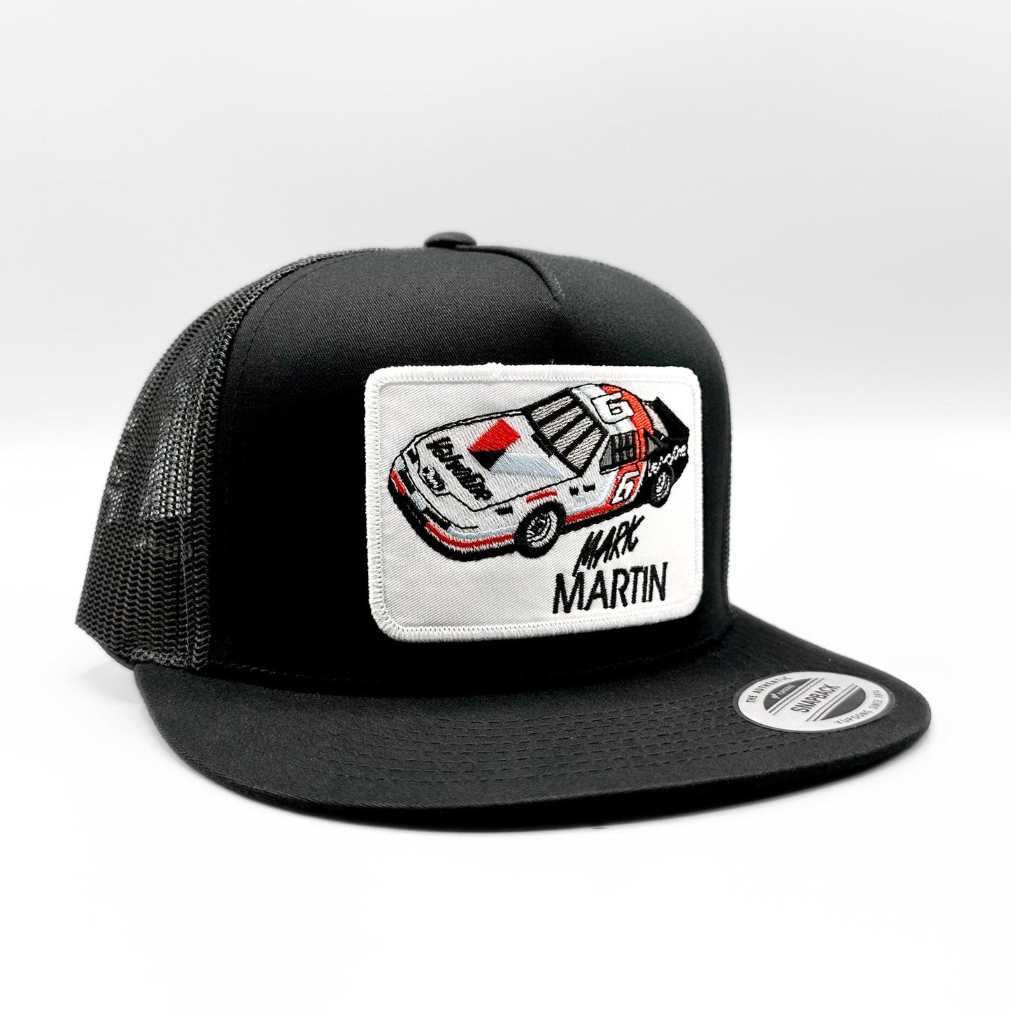 Mark Martin Nascar Racing Snapback Trucker Hat Black