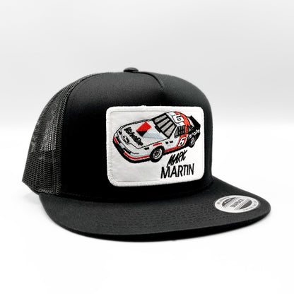 Mark Martin Nascar Racing Snapback Trucker Hat Black