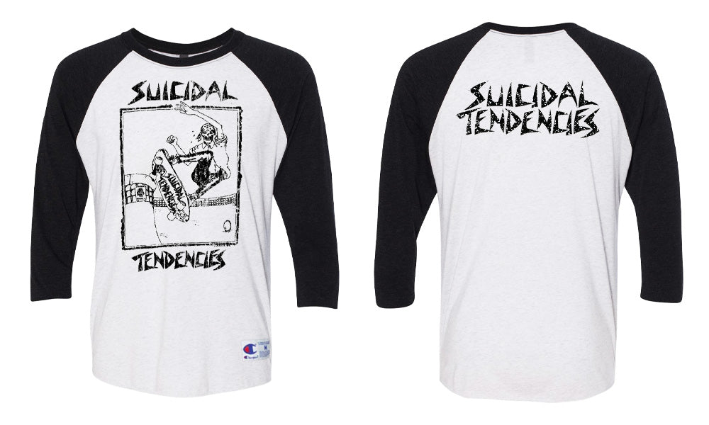 Suicidal Tendencies Jersey 3/4 Lance Skater Raglan T Shirt