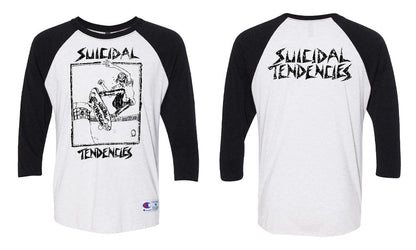 Suicidal Tendencies Jersey 3/4 Lance Skater Raglan T Shirt