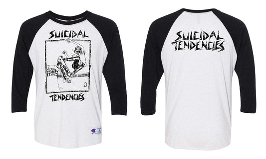 Suicidal Tendencies Jersey 3/4 Lance Skater Raglan T Shirt