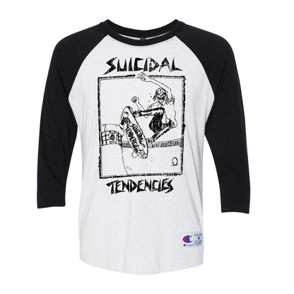 Suicidal Tendencies Jersey 3/4 Lance Skater Raglan T Shirt