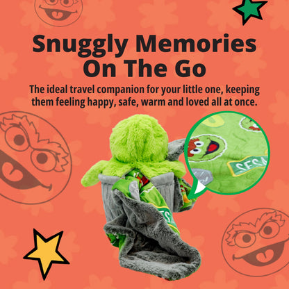 Sesame Street | Oscar The Grouch Blankie Bestie 2-in-1 Blanket & Plush