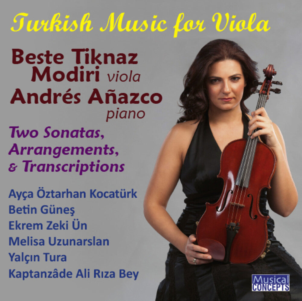 the album cover for Tiknaz Modiri, Beste / Anazco, Andres - Turkish Music for Viola & Piano (2 Sonatas Arrangement Folk-Song)