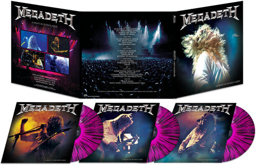 Megadeth - A Night In Buenos Aires (Purple & Black Splatter)  Vinyl Record
