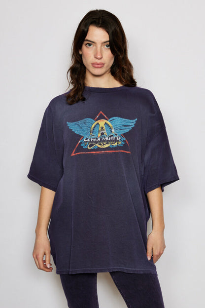 Aerosmith Oversized Tee Shirt Black