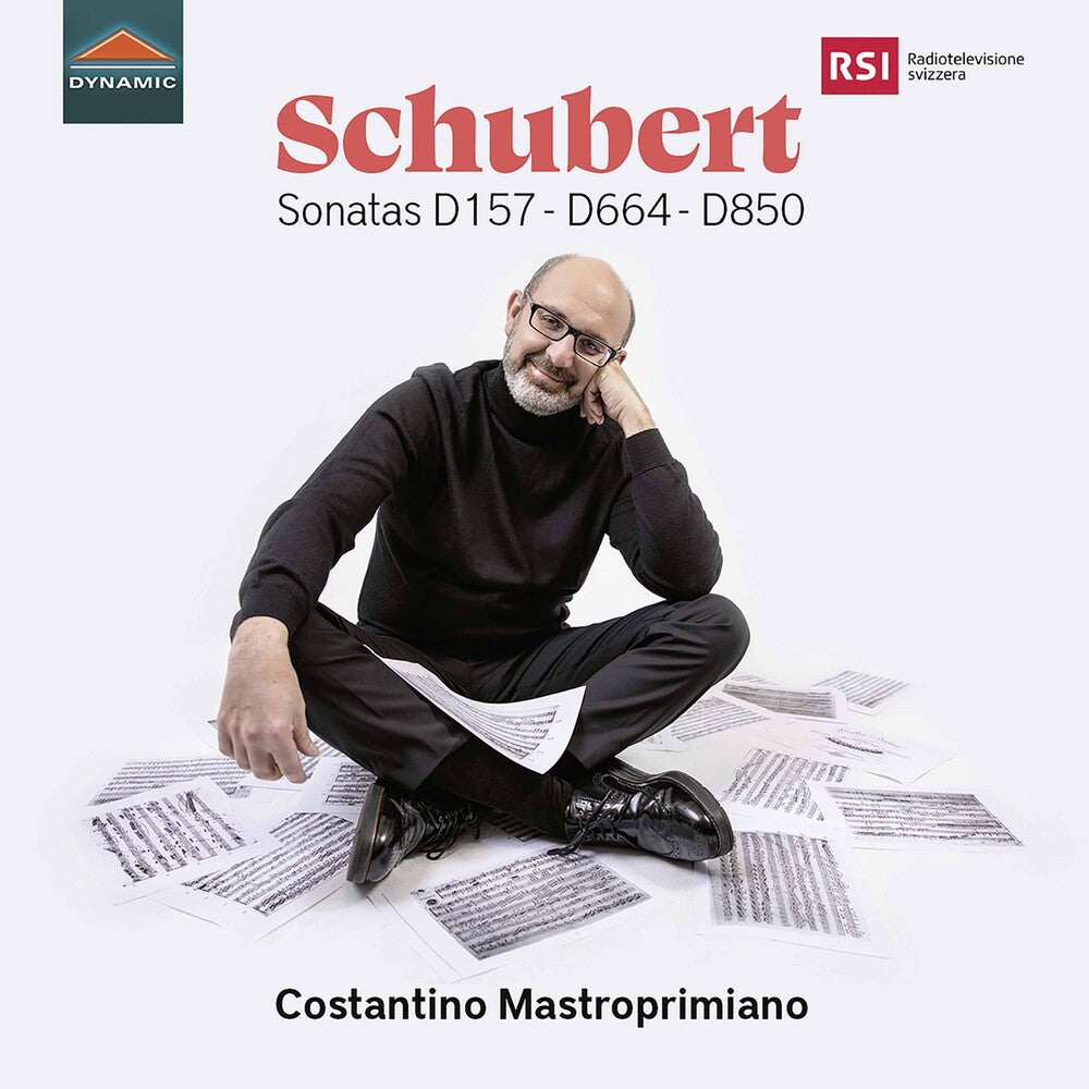the album cover for Schubert / Costantino Mastroprimiano - Sonatas D157 D664 D850