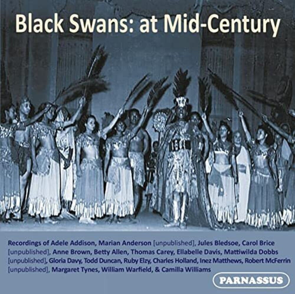 the album cover for Robert Mcferrin  / Anderson,Marian / Warfield - Black Swans: Mid Century