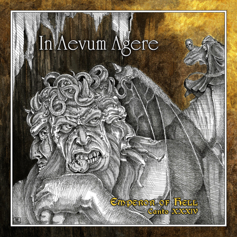 the album cover for In Aevum Agere - Emperor Of Hell - Canto Xxxiv