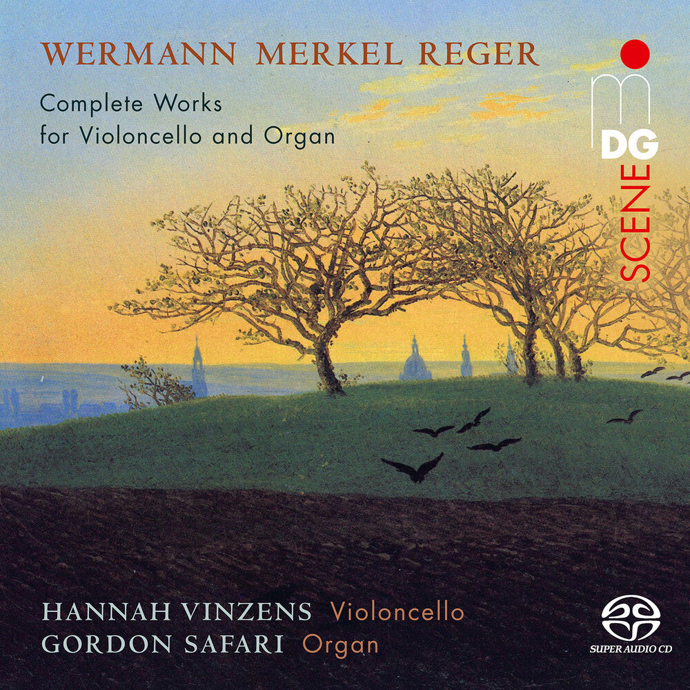 the album cover for Merkel / Vinzens / Safari - Complete Works For Cello & Organ (Hybr)