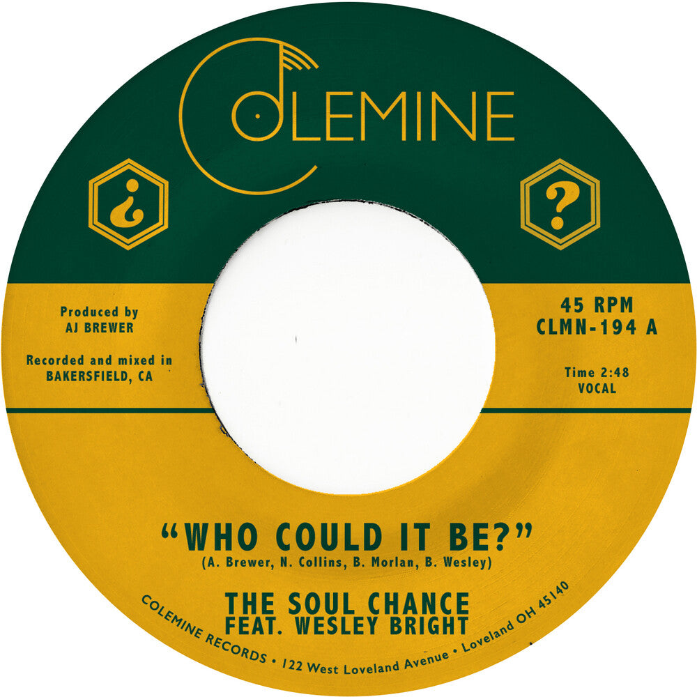 the album cover for Soul Chance & Wesley Bright - Who Could It Be?