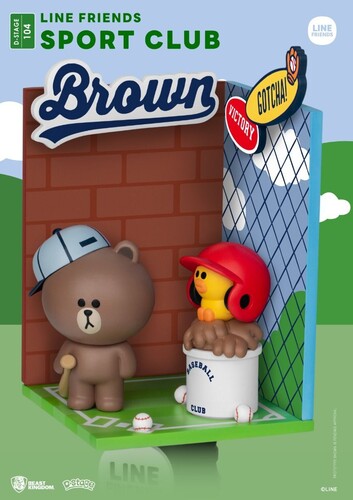 Beast Kingdom - Line Friends Ds-104 Diorama Stage Sport Club 6in S - Collectibles