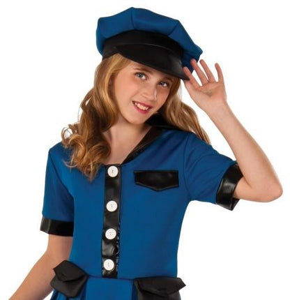 Police Officer Lady Cop Girls Halloween Dress Up Costume Child Medium
