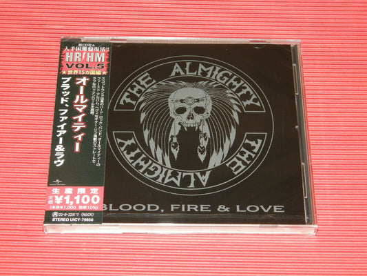 the album cover for Almighty - Blood Fire & Love [Reissue] (Jpn)
